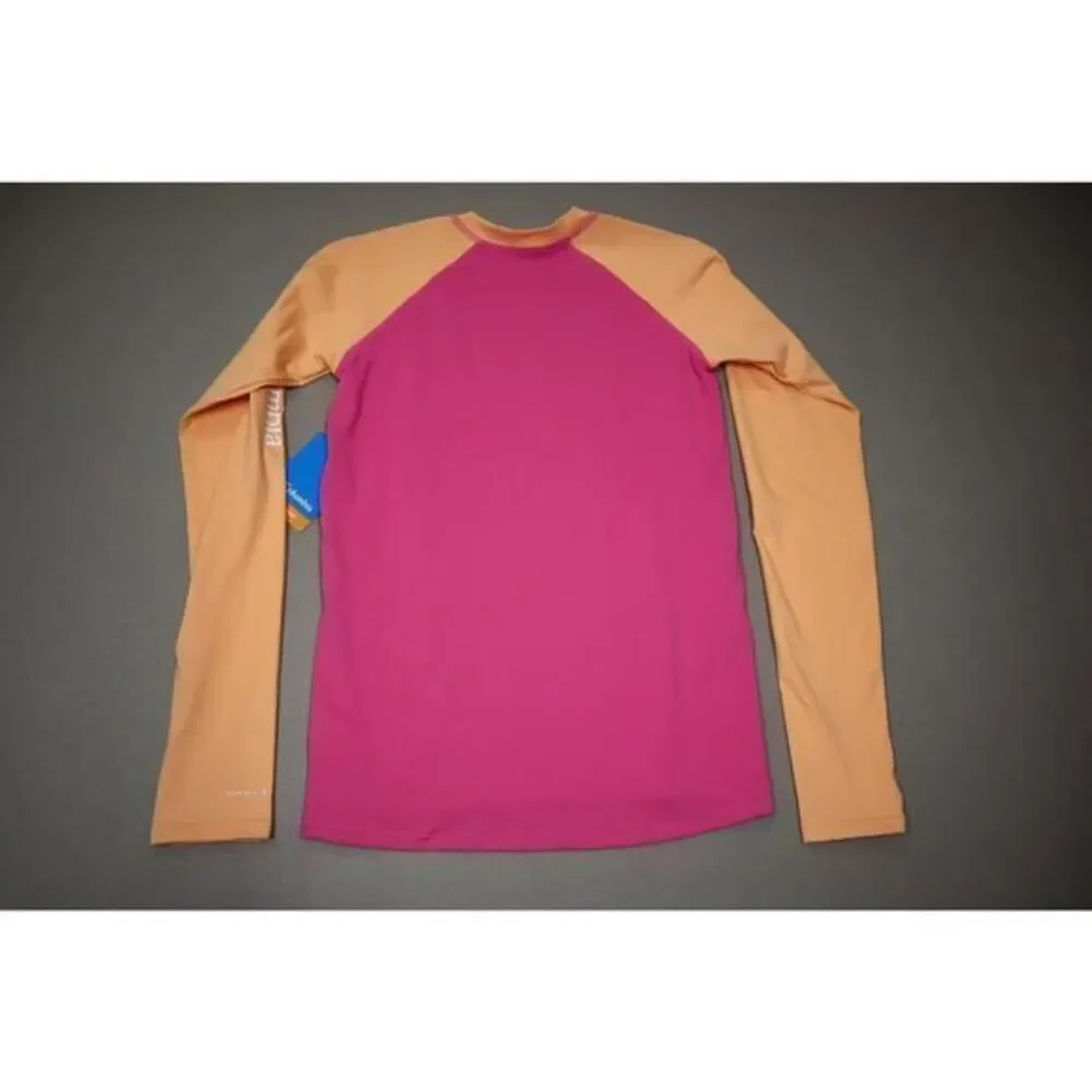 Columbia Girls Pink and Orange Sandy Shore Long Sleeve Sunguard Shirt Size‎ YXL